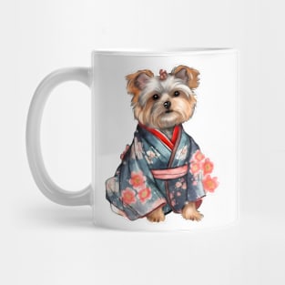 Yorkshire Terrier Dog in Kimono Mug